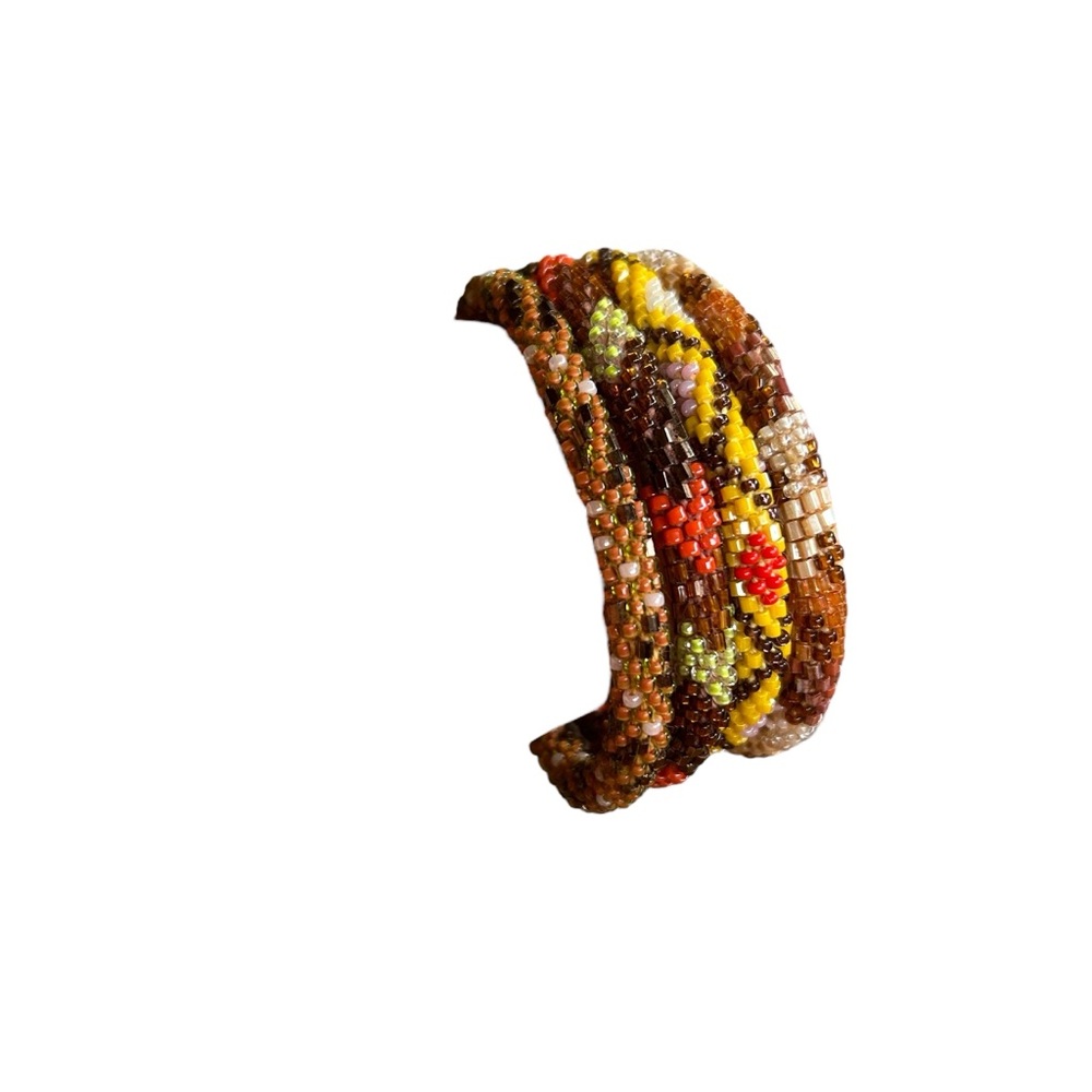 Y2K multi colored beaded bracelets set of 4
